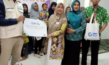 Berbagi Paket Gizi Balita Cegah Stunting Forum Puspa Kota Banjarbaru Mendapat Dukungan LAZNAS LMI Dan YBM PLN.