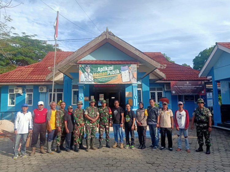 Cegah Banjir Lurah Dan TNI/POLRI, Bersama Masyarakat Bersihkan Drainase.