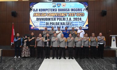 Divhubinter Polri Gelar Uji Kompetensi Bahasa Inggris di Polda Kalsel