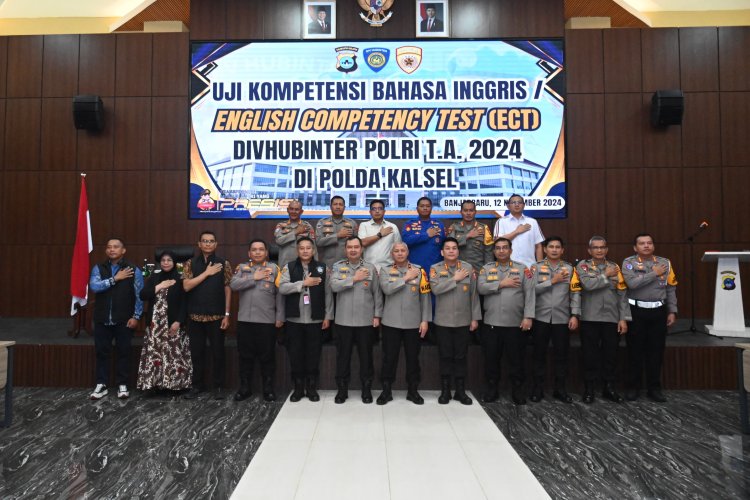 Divhubinter Polri Gelar Uji Kompetensi Bahasa Inggris di Polda Kalsel