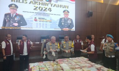 Press Rilis Akhir Tahun, Polda Kalsel Buka Hasil Ungkap Selama Tahun 2024