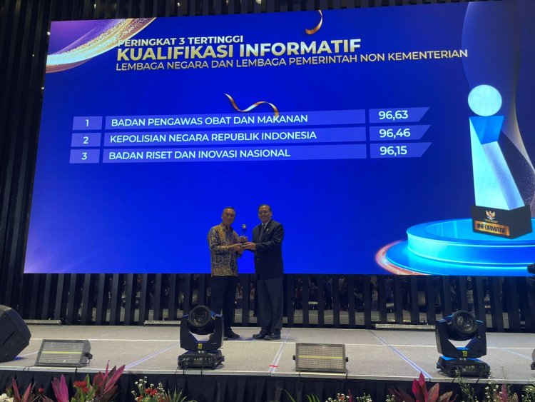 Polri Raih Predikat Informatif Dalam Penganugerahan Keterbukaan Informasi Publik 2024