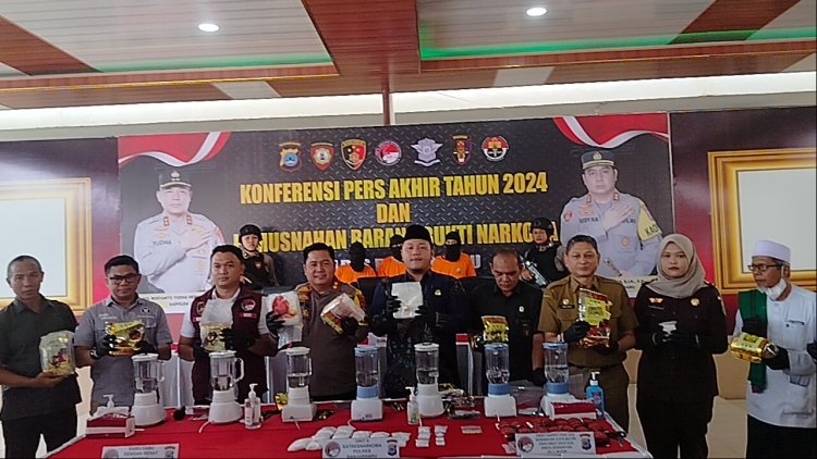 12,565 Gram Sabu Di Musnahkan, Bentuk Keseriusan Polres Banjarbaru Perangi Narkoba