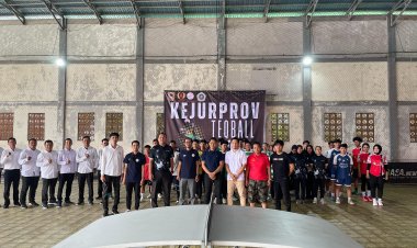 7 Kabupaten /Kota Bertanding Di Kejurprov Teqball, Ketua POTSI Kalsel Sampaikan Ini