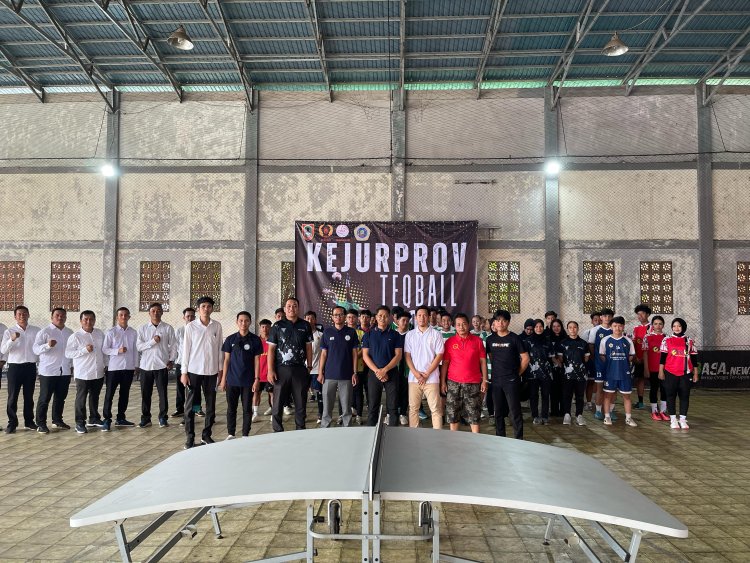 7 Kabupaten /Kota Bertanding Di Kejurprov Teqball, Ketua POTSI Kalsel Sampaikan Ini