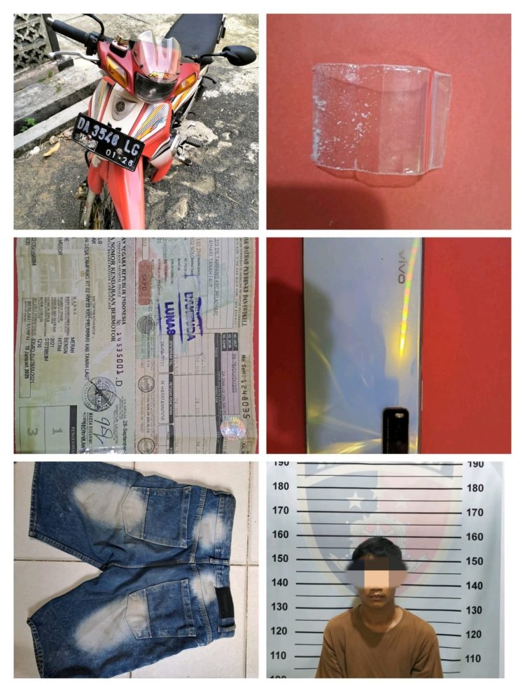 Terlihat Mencurigakan Warga Guntung Manggis Kedapatan Membawa Sabu