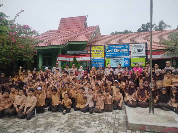 Polda Kalsel Luncurkan Program Makanan Bergizi Gratis, 239 Siswa SDN 1 Kemuning Jadi Penerima Perdana