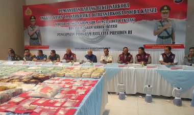 Polda Kalsel Musnahkan 101,6 Kilogram Sabu dan Ribuan Butir Ekstasi