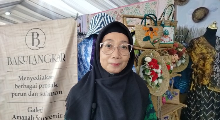 Bakulangkar Tampilkan Kerajinan Purun Khas Kalimantan Selatan di Expo UMKM 2025