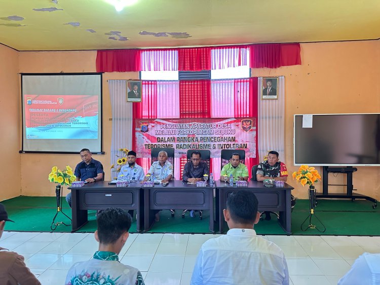 Diperkuat untuk Tangkal Paham Radikal dan Intoleran Aparatur Desa Sebuku Bersinergi Bersama Polda Kalsel