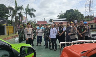 Polres Balangan Gelar Apel Kesiapan Hadapi Potensi Bencana Hidrometeorologi