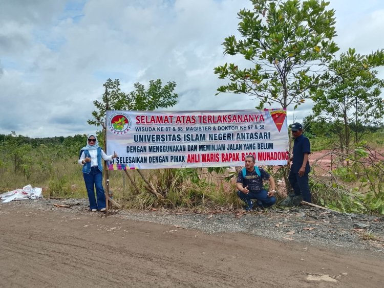 GEPPAK Desak Penyelesaian Akses Jalan UIN Antasari, Minta Spanduk Tidak Dirusak Lagi