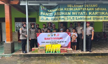 Peringati Hari Jadi Reserse ke-78, Sat Reskrim Polres Banjarbaru Gelar Bakti Sosial