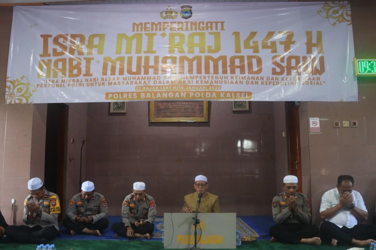 Isra Mi’raj 1447 H, Polres Balangan Teguhkan Nilai Moral dan Spiritual Personel
