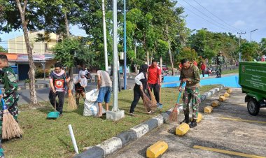 Polres Banjarbaru Gelar Kerja Bakti di Pasar Bauntung, Dorong Budaya Bersih Lingkungan