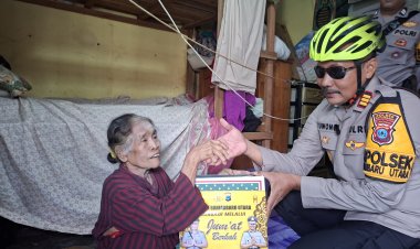 Jumat Berkah dan Patroli Sepeda, Polsek Banjarbaru Utara jalin Silaturahmi dengan Warga