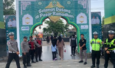 Polres Balangan Perkuat Pengamanan Pasar Ramadhan, Pastikan Warga Aman dan Nyaman Berbelanja