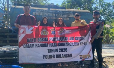 Sambut Hari Bhayangkara Ke-80, Polres Balangan Salurkan 20 Ribu Liter Air Bersih untuk Warga Desa Dahai