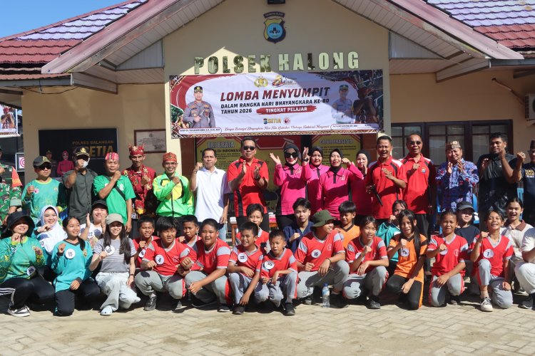 Lomba Menyumpit Meriahkan Hari Bhayangkara ke-80, Polres Balangan Lestarikan Budaya Dayak Meratus